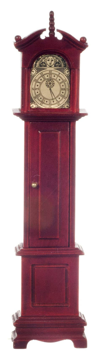 Dollhouse Miniature Grandfather Clock Mahogony