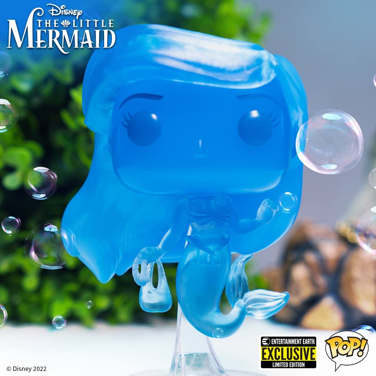 POP Disney: The Little Mermaid - Ariel (Blue Translucent) Entertainment Earth Exclusive Funko Vinyl Figure (Bundled with Compatible Box Protector
