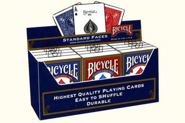 Bicycle Poker Size Standard Index Playing Cards (12-Pack) [Colors May Vary: Red, Blue or Black]