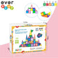 Everplay 66 pc Magnetic Tiles with Multicolored Car Set, Building Blocks Toys, STEM Educational Learning Magnet Toy Preschool Montessori Boys & Girls