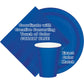 Creative Converting 320054 Graduation Theme Cobalt Blue Tablecloth