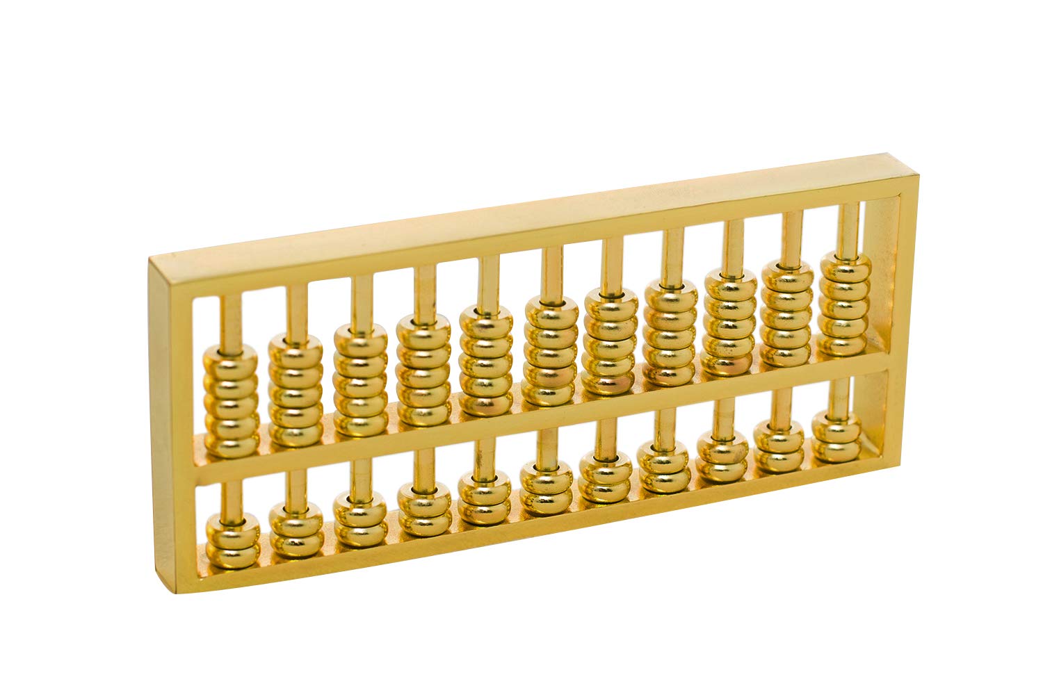 BRABUD Mini Copper Abacus Decoration Chinese Calculator Math Calculating Tool Paperweight Home Office Desk Decor Teacher Gift Collection WQ018
