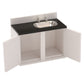 Dollhouse Kitchen Sink Cabinet, Mini White Countertop, 1:12 Scale Furniture for 6 Inch Dolls