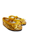 Gold Sparkle Flats Fits 18 Inch Girl Fashion Dolls- 18 Inch Doll Shoes