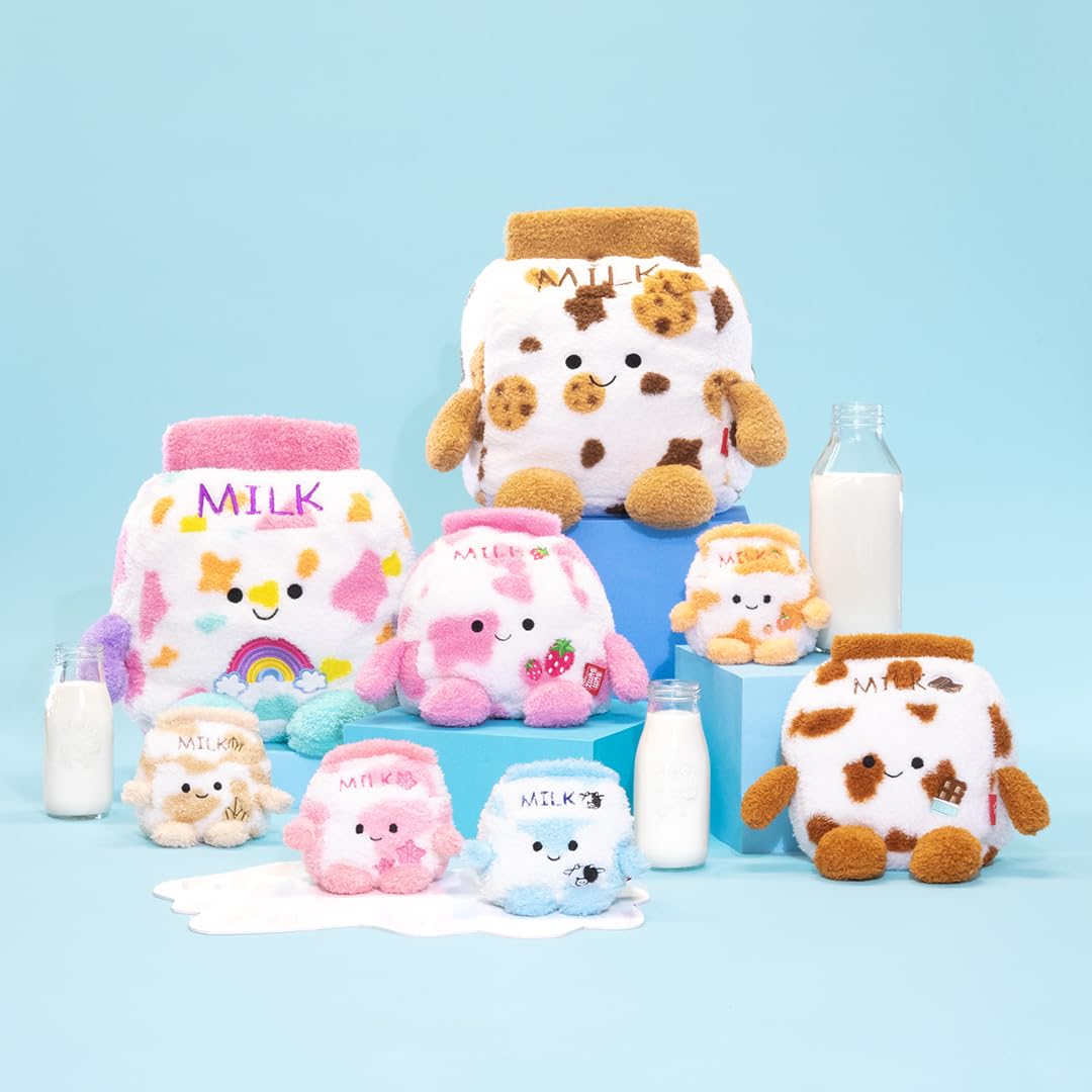 BumBumz 4.5-inch MooBumz Plush 5-Pack - Palmer Peach Milk, Charlotte Cereal Milk, Oakley Oat Milk, Maximus Milk Milk, and Sylvia Sakura Milk - from