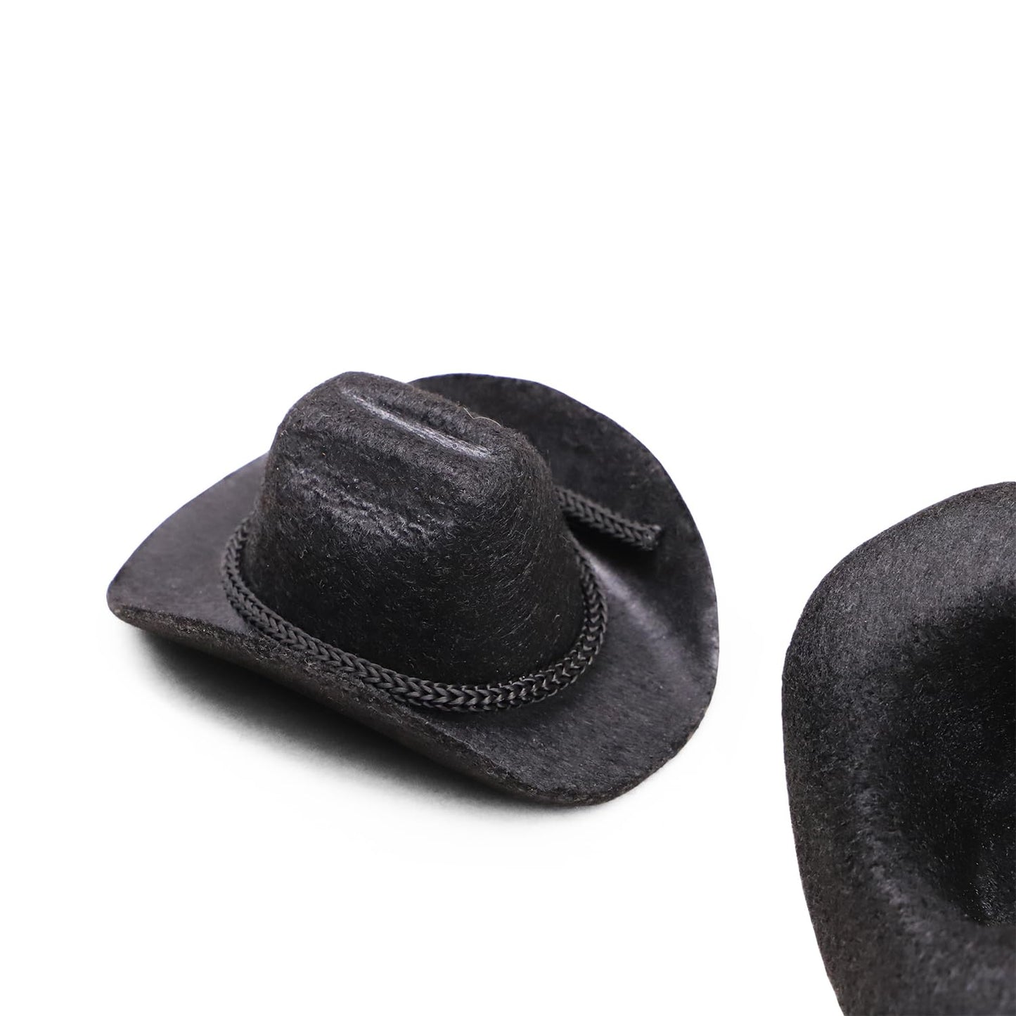Dollhouse Cowboy Hat, Miniature Cowboy Hat, 1:6 Scale Miniature Soft Cowboy, Mini Hat, Brown/Black, American Old West Hat, for Dollhouse Craft