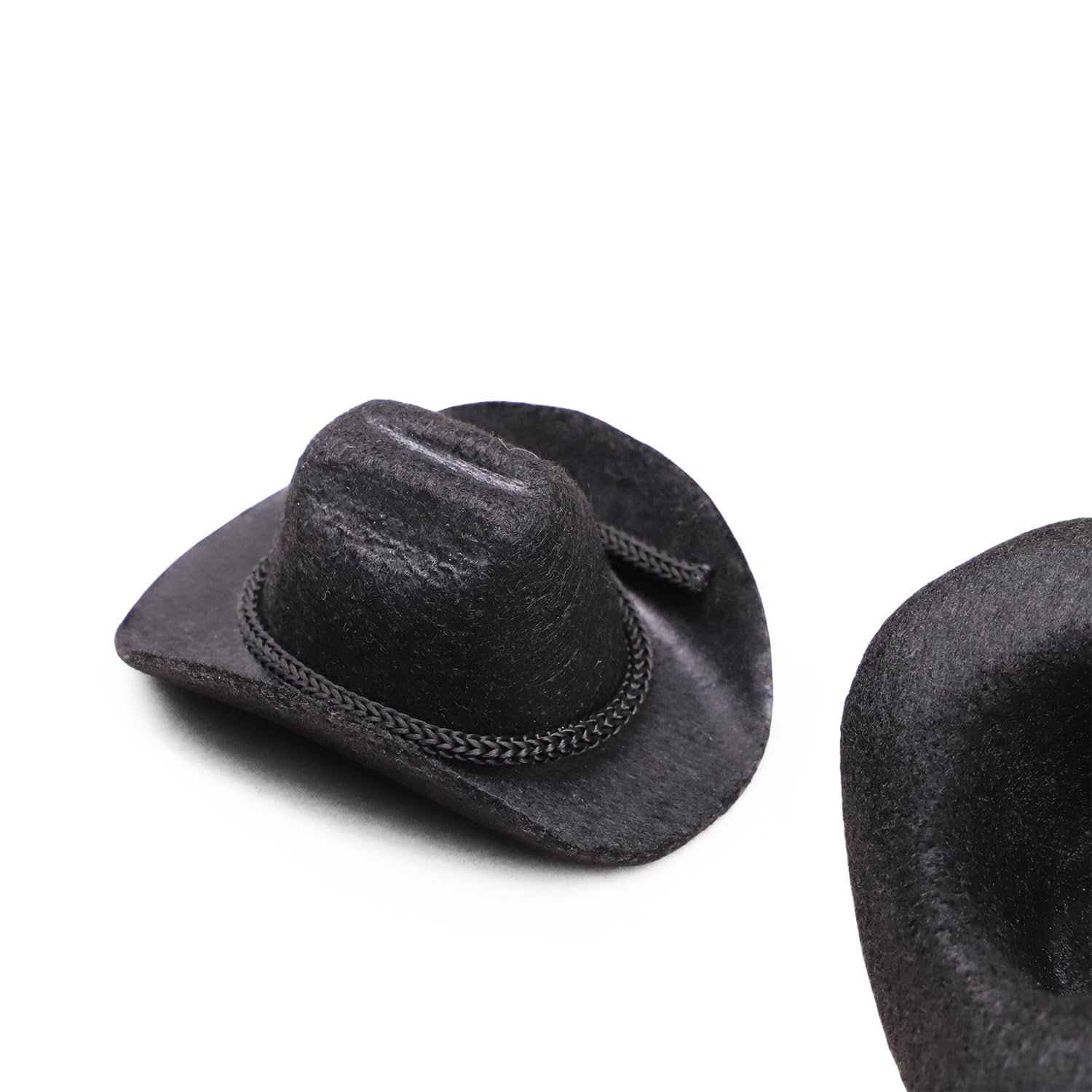 Dollhouse Cowboy Hat, Miniature Cowboy Hat, 1:6 Scale Miniature Soft Cowboy, Mini Hat, Brown/Black, American Old West Hat, for Dollhouse Craft
