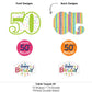 Big Dot of Happiness 50th Birthday - Cheerful - Colorful Party Centerpiece Sticks - Table Toppers - Set of 15