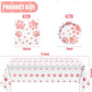 Pink Puppy Party Supplies - Includes 20 Paper Plates, 20 Napkins, 1 Tablecloth - Puppy Theme Birthday Decoration
