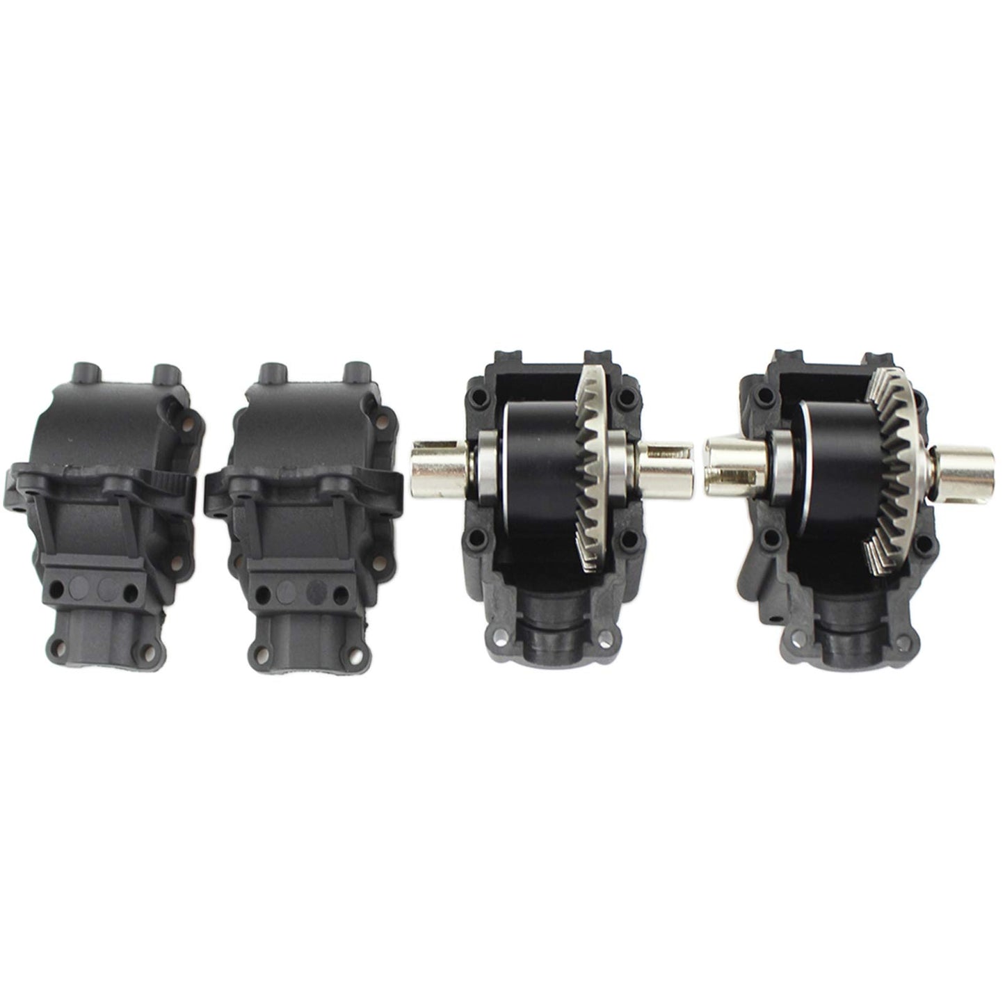 lahomia Wltoys RC Car 2 Pair Plastic Housing Cover Shell and Metal Differential,Retrofit and Upgrade Accessories for 144001,124018,124019 Models