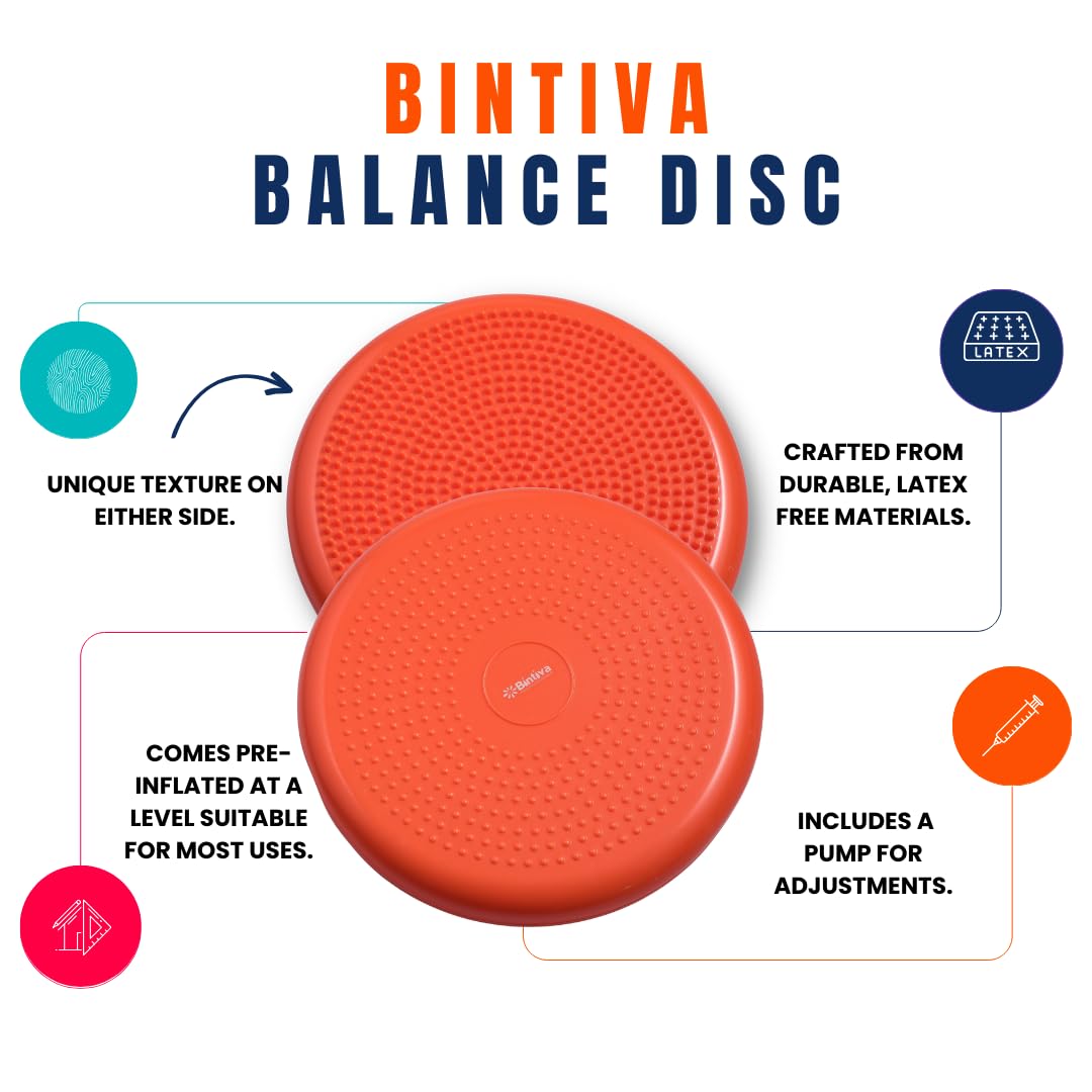 Wobble Cushion Balance Disc - Wobble Disc & Wiggle Seat, Balance Pads for Physical Therapy, Wobble Disk, Sensory Room Equipment - Wobble Seat