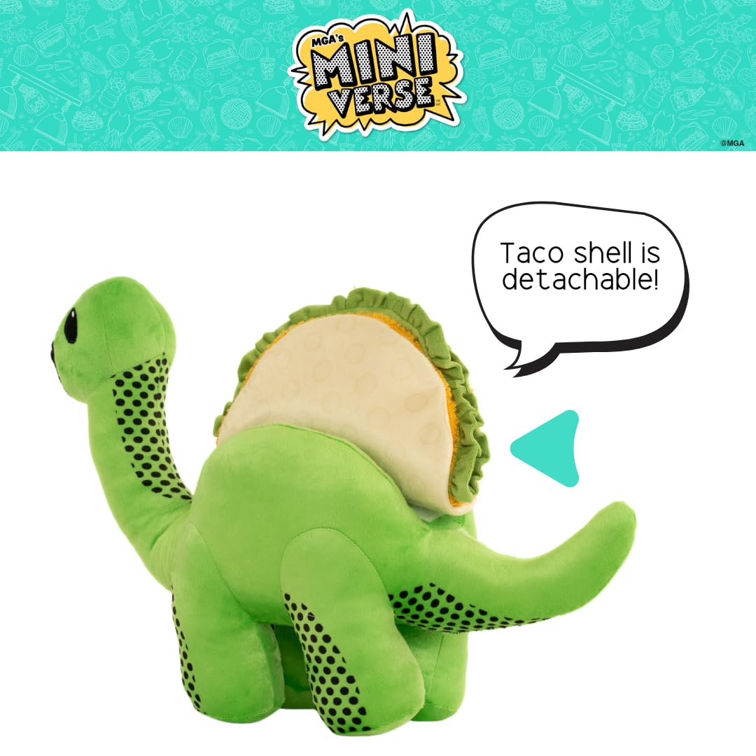 Collectibles Miniverse Food Taco Shell Dinosaur Bedding Super Soft Cozy Detachable Cuddle Pillow, (Officially Licensed Product) By Franco