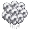 Ztikug 50pcs Silver Metallic Balloons 5 Inch Latex Balloons for Birthday Party