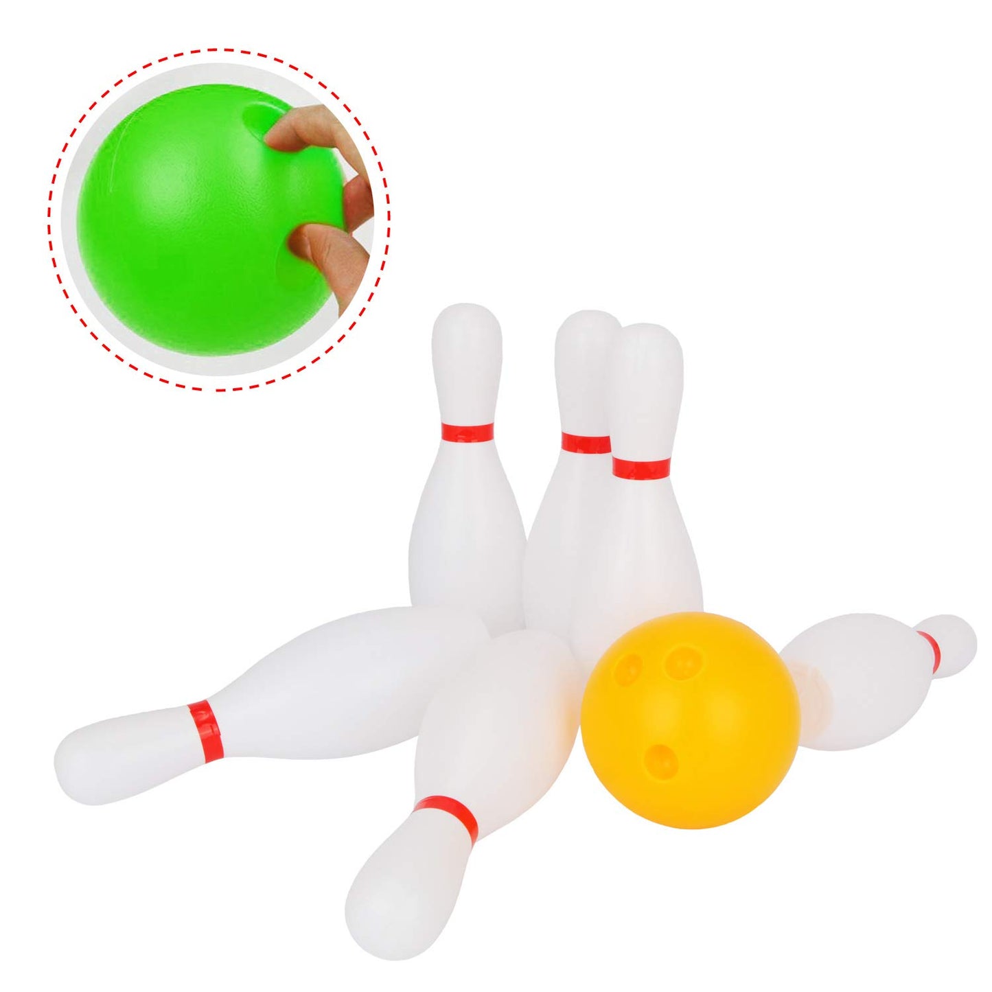 Liberry Kids Bowling Set Toy for Boys Girls Ages 2 3 4 5 (White)