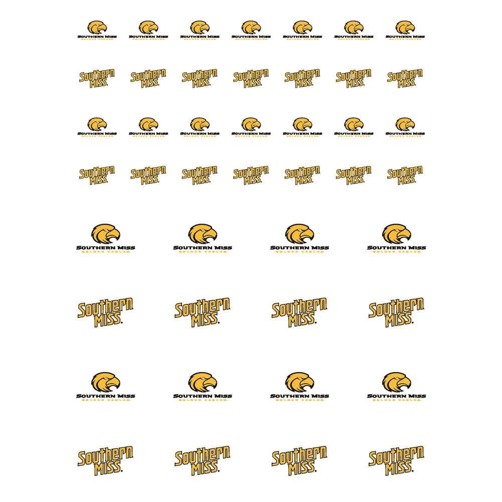 Southern Mississippi Golden Eagles Small Sticker Sheet - 2 Sheets