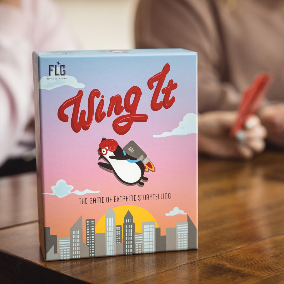 FLG FLYING LEAP GAMES Wing It: The Game of Extreme Storytelling - Card Game for Adults or Family Game Night
