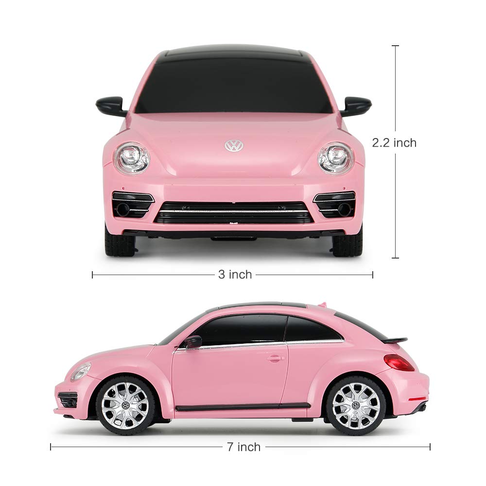RASTAR Radio Remote Control 1/24 Scale Volkswagen Beetle Licensed RC Model Car (Pink)