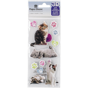 Paper House Productions Puffy Stickers-Kittens
