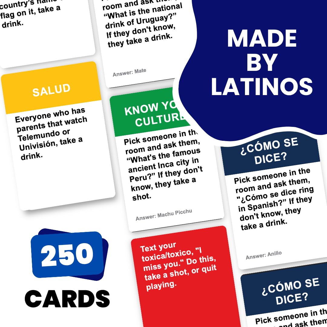Do or Drink Latino Edition - The Adult Drinking Game for Latinos - Fun Party Games for Adults with 250 Cards - Great for Game Night, Pre Games