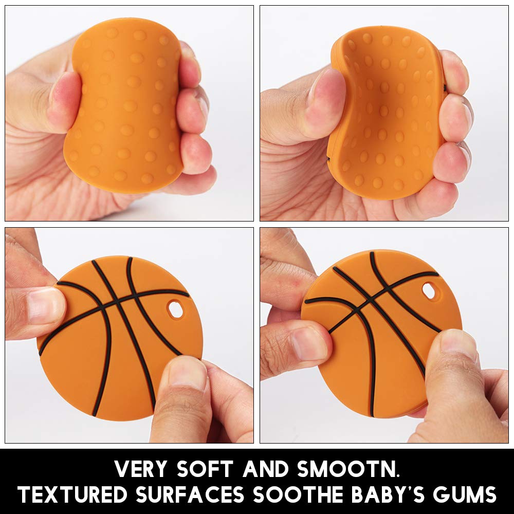 Baby Basketball Teething Toys, BPA-Free Silicone Teether