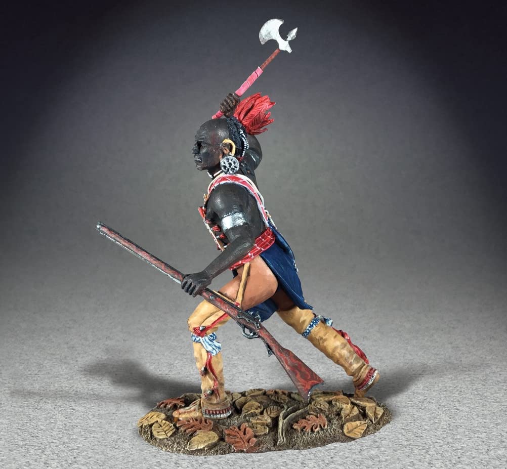W. Britain Woodland Indian Attacking with Trade Axe 1:30 Scale Metal Figurine