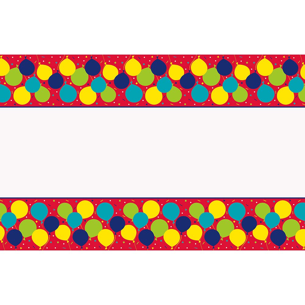 Colorful Balloon Party Plastic Table Cover - 54" x 84" (1 Pc) - Durable Rectangular Tablecloth, Perfect for Birthday Celebrations