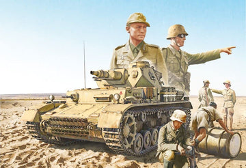 Italeri -6593 Pcs. Kpfw. IV F1/F2/G El Alamein, 1:35 Scale, Model Kit, Plastic Model to Mount, Modeling, Multicoloured, IT6593