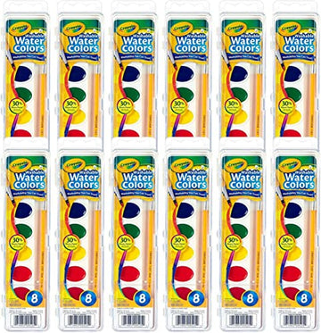 Crayola Washable Watercolor Paint Sets, Bulk Art Supplies for Teacher 12ct