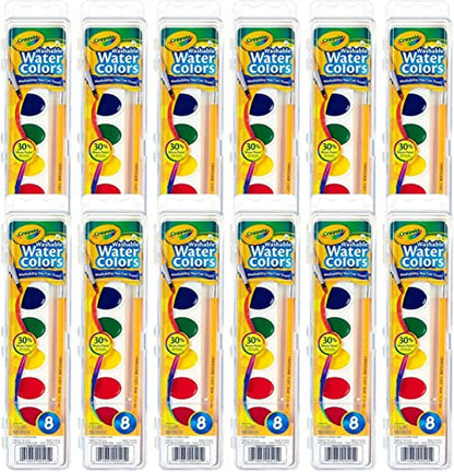 Crayola Washable Watercolor Paint Sets, Bulk Art Supplies for Teacher 12ct