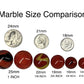 Big Game 30 Solid Color Replacement Marbles Wahoo Aggravation, Dirty Marbles Board Game 14mm Glass 9/16"