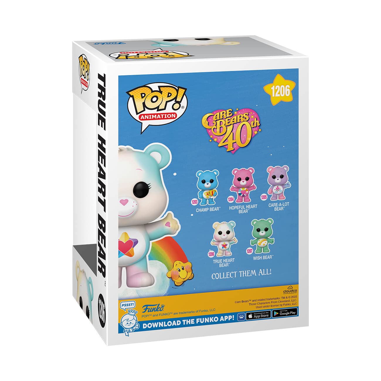 Funko Pop! Animation: Care Bears 40th Anniversary - True Heart Bear with Translucent Glitter Chase (Styles May Vary)