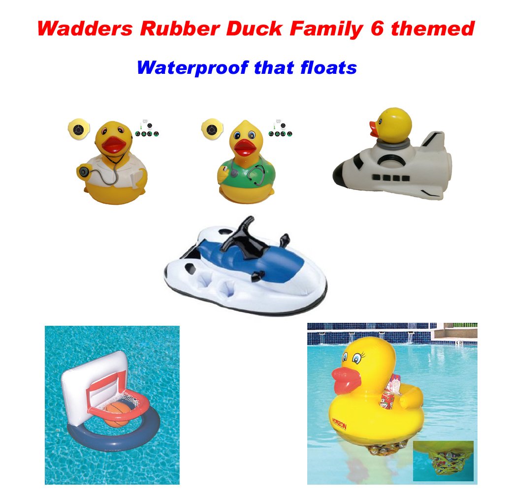 Rubber Duck Space Venture Shuttle, Waddlers Brand Toy Bathtub Rubber Ducks That Floats Upright, Birthday Baby Shower, All Depts.Space Venture Future