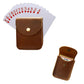 aolaso Genuine Leather Playing Card Case, Single Deck Playing Card Box，Leather Pouch Multipurpose with Belt Clip for Carrying Cards Small Tools
