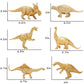BOLZRA Metallic Gold Plastic Dinosaurs Figurine Toys, 12PCS Golden Dinosaur Figures for Boys Girls, Baby Shower, Bridal Shower Decorations, Kids Dino