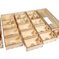 The Broken Token Game Organizer Compatible with Scythe Legendary Expansion - Wooden Game Organizing Box with Multiple Trays