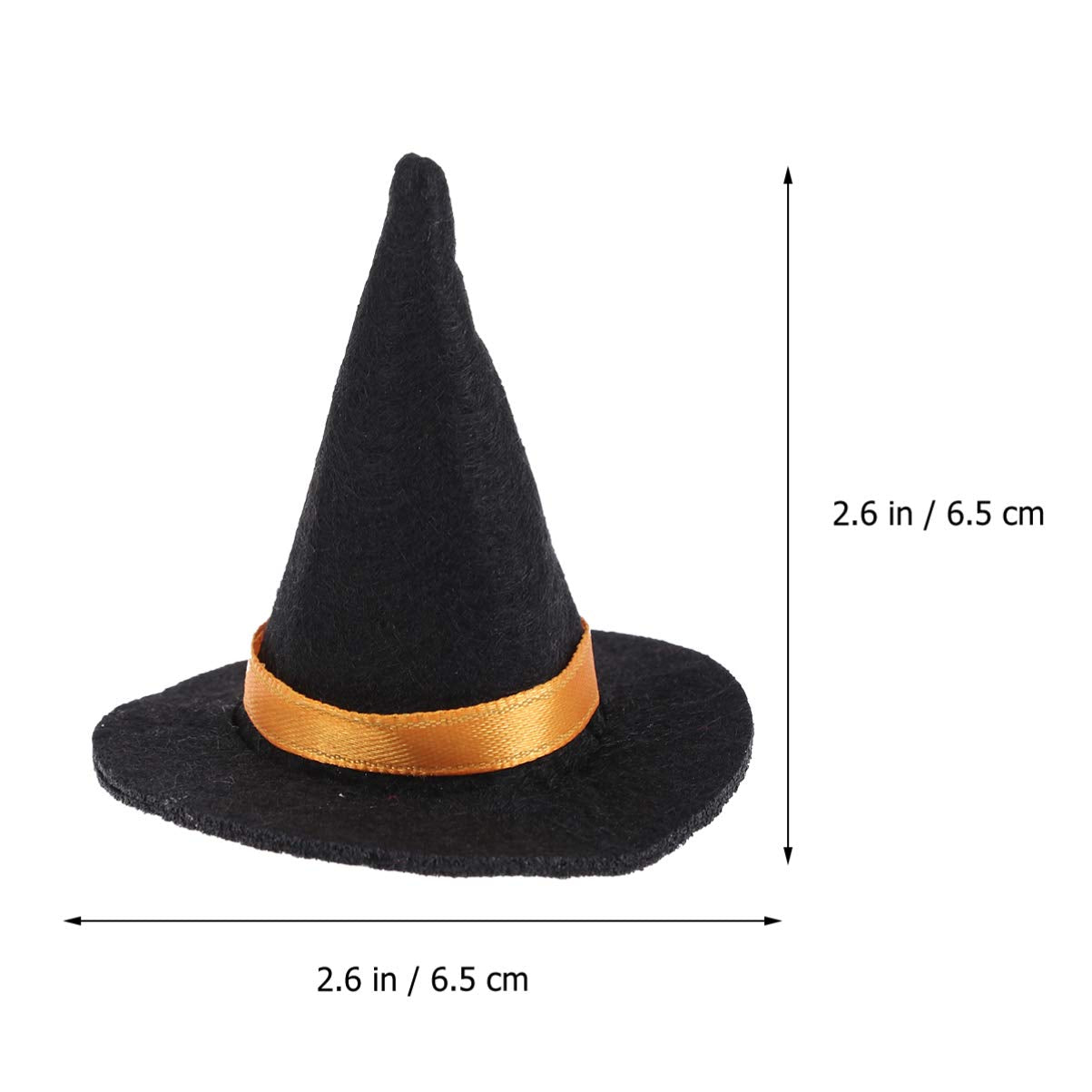 6pcs Mini Felt Witch Hats Handmade Wine Bottle Decor for Halloween Party Favors DIY Hair Accessories Crafts