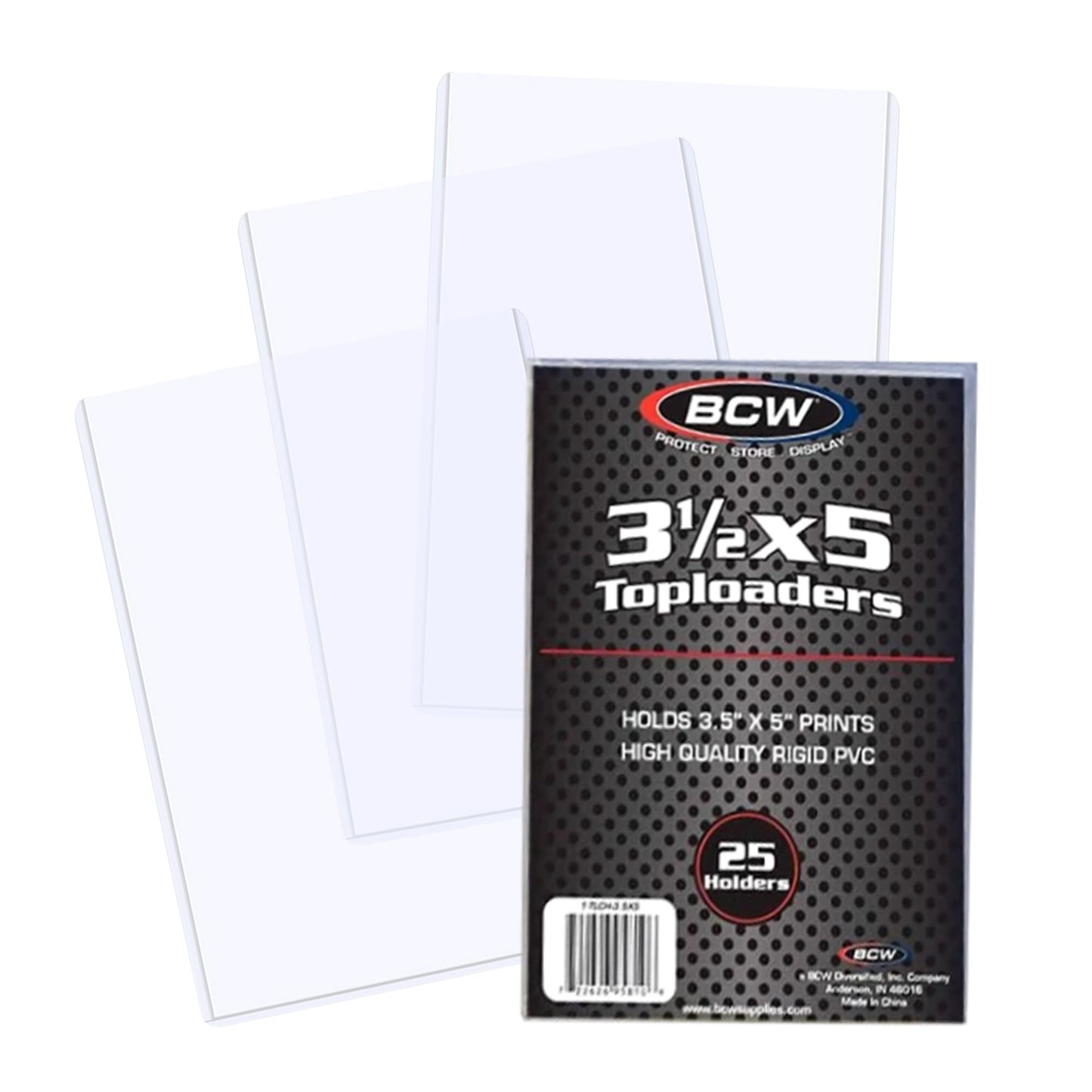 BCW 3.5x5 Topload Holder - 25 Pack | Premium Rigid Plastic Protector Case for Trading Cards, Index Cards, and Photos | Perfect Fit for Transformer