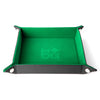 FanRoll Fold Up Velvet Dice Tray w/PU Leather Backing: Green, Role Playing Game Dice Accessories for Dungeons and Dragons