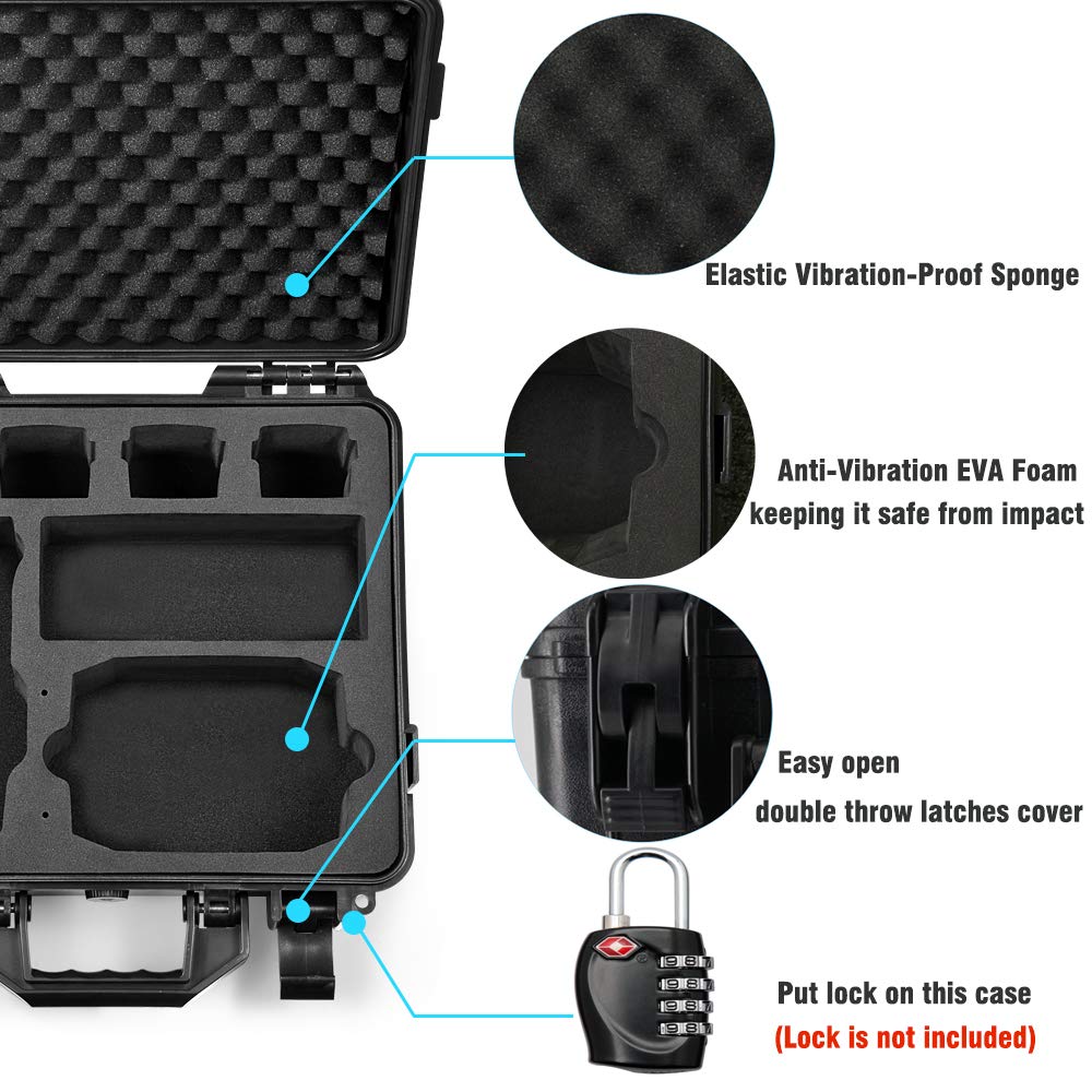 Lekufee Carrying Case Compatible with New DJI Air 2S Drone or DJI Mavic Air 2 Drone Quadcopter and More Mavic Air 2 Accessories(Not Include Drones and