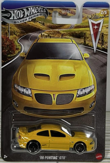 Hot Wheels Silver Series '06 Pontiac GTO [Yellow] 2/5, 1:64 Scale Diecast Toy Vehicle