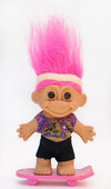 Russ Berrie My Lucky Skateboarding Troll Doll