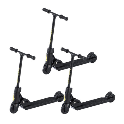 SelHeng 3Pcs Finger Scooter - 2-Wheeled Scooter - Foldable BMX with Brake | Finger Board Accessories for Teen | Non-Slip Fun Finger Skateboards