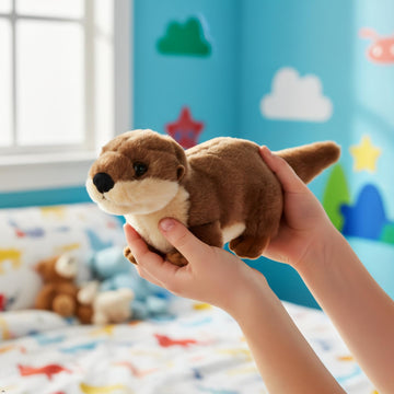 The Petting Zoo River Otter Running Stuffed Animal Plushie, Gifts for Kids, Wild Onez Wildlife Animals, River Otter Plush Toy 9 Inches