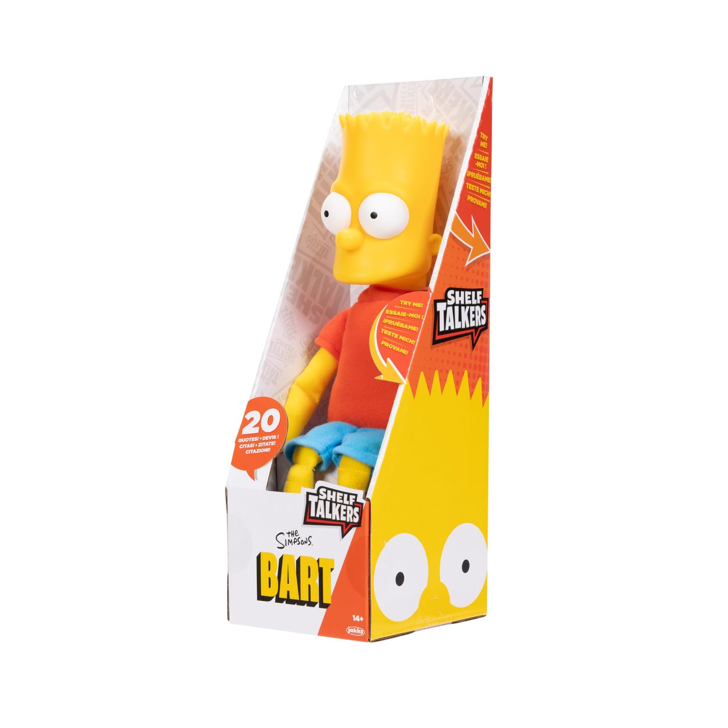 Shelf Talkers Bart 12" Talking Plush from The Simpsons, Pull String Toy Collectible Plush