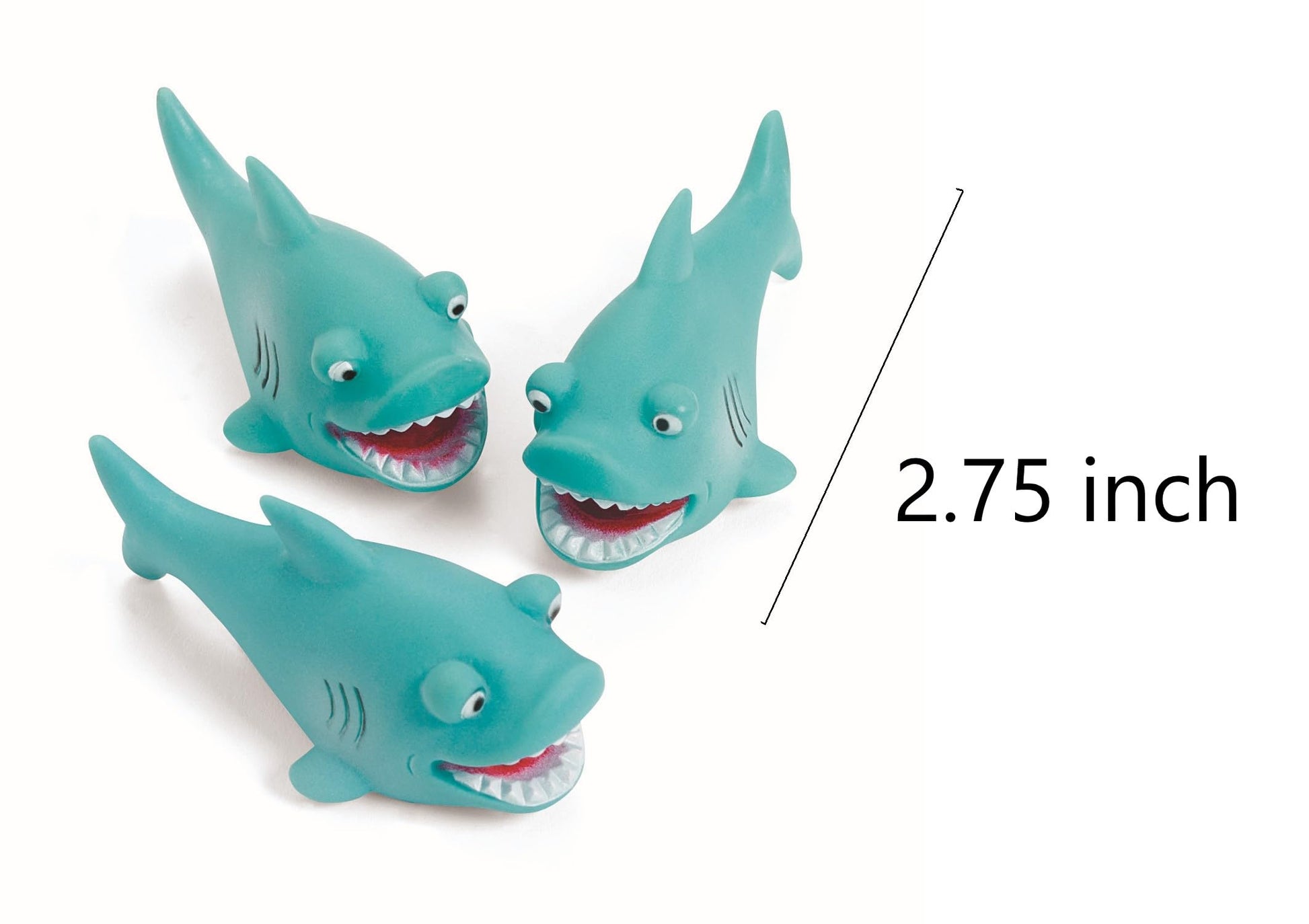 Fun Express Mini Shark Squirt Toys 12 Pack - Water Guns for Kids Bath Toys & Pool Toys Set - Party Favors for Kids Birthday Goodie Bag Stuffers |
