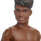 Barbie Ken Beach Doll, Black Hair, Blue Tropical Swim Trunks