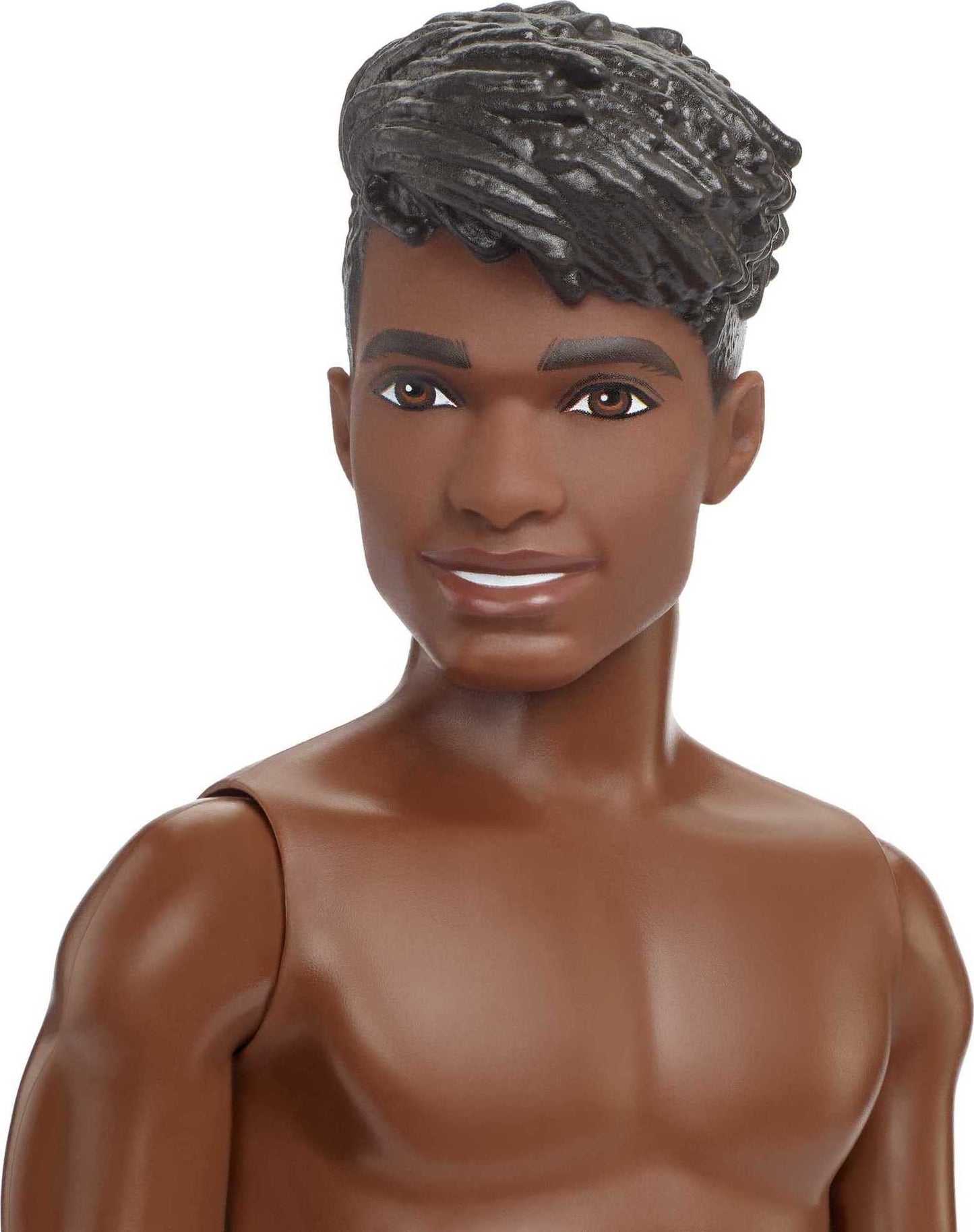 Barbie Ken Beach Doll, Black Hair, Blue Tropical Swim Trunks