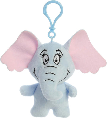 Aurora® Whimsical Dr. Seuss™ Horton Clip-On Stuffed Animal - Magical Storytelling - Literary Inspiration - Blue 4 Inches