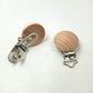 10pcs Natural Beech Wooden Fixed Strap Clips Round Head Shape Suspenders Clip Craft Hooks Clothes Fasteners Holder (3cm/10pcs)