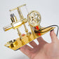 Keetopteep Hot Air Stirling Engine Motor Education Model Electricity Power Generator LED Lights Kit Teaching Stirling Engine Kit for Adults Desktop